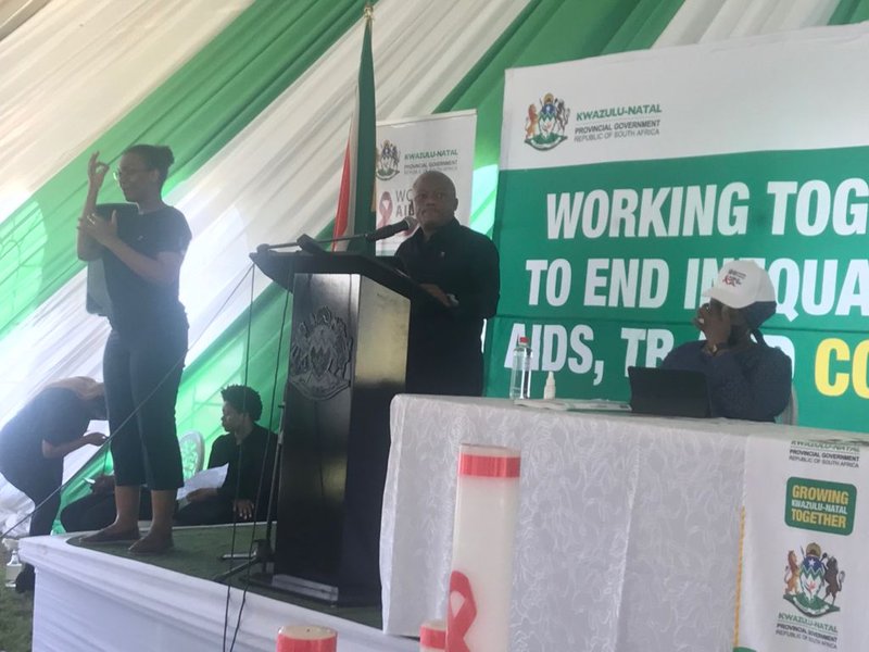 Premier Sihle Zikalala World Aids Day