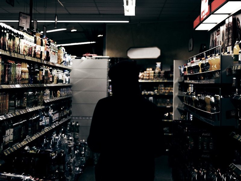 Liquor store silhouette