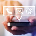 smartphone with messaging apps