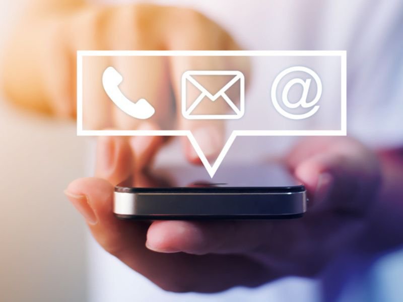 smartphone with messaging apps