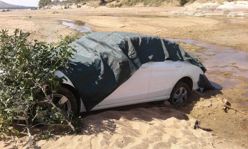 luxury car smuggled over Limpopo river