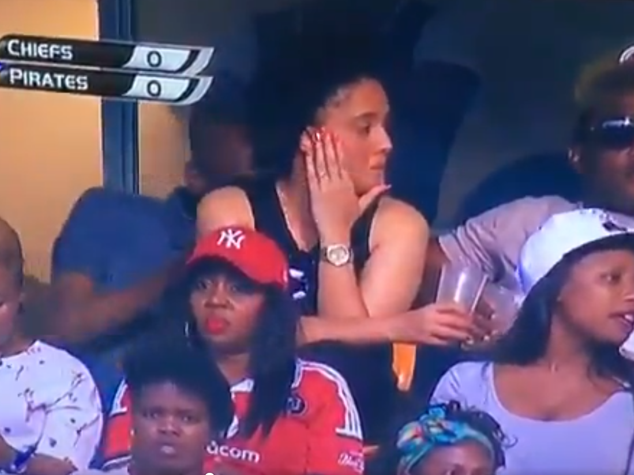 soccer fan hiding