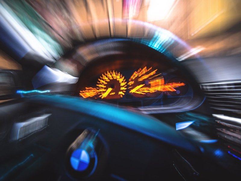 speeding BMW