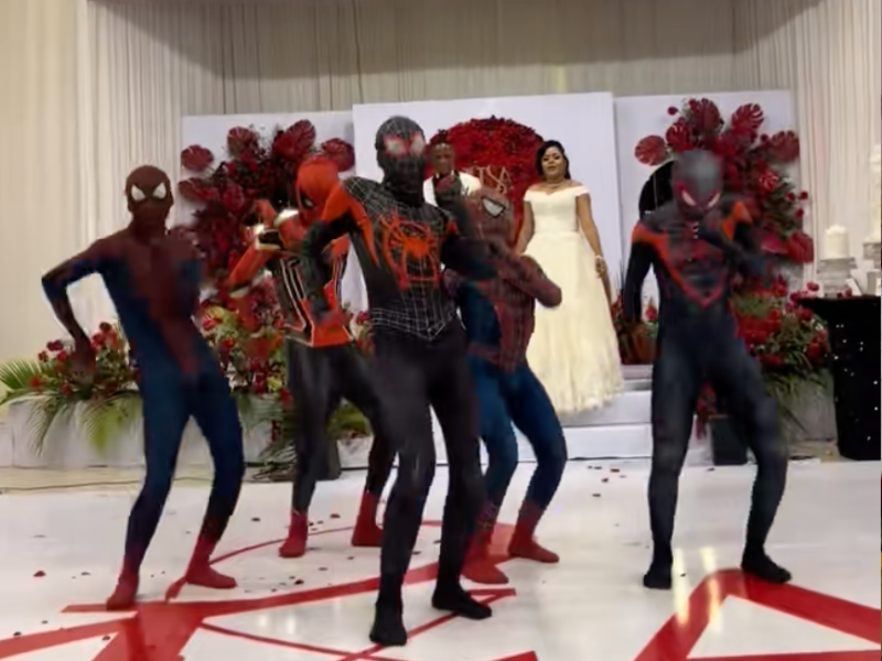 WATCH: Dancing Spider-Men steal spotlight at wedding