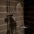 modern steel shower head