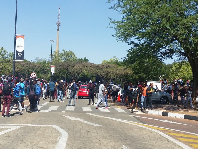 Students at University of Johannesburg UJ