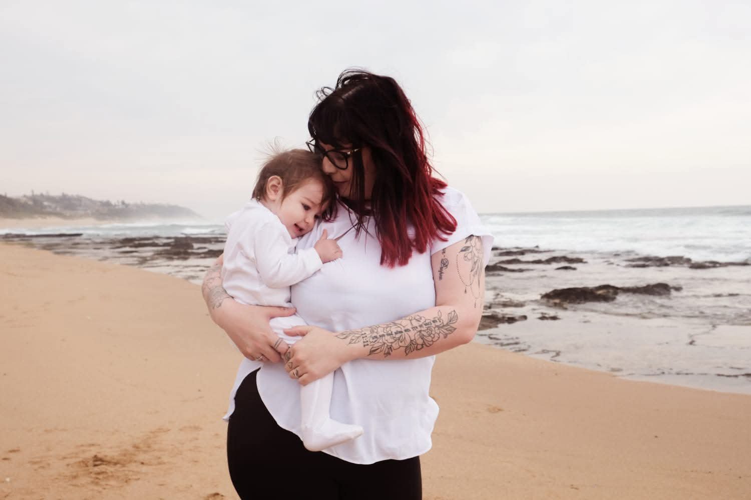 Rochelle with her child