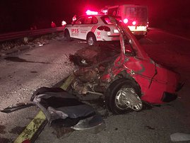 Car torn in half in N2 Umhlali accident