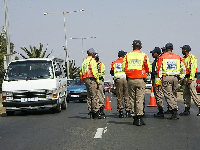 Police conducting big road block