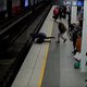 Man falls onto train tracks