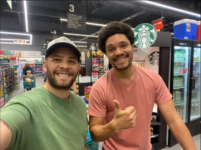 During his recent trip to South Africa, Trevor Noah was spotted grocery shopping in a Checkers.