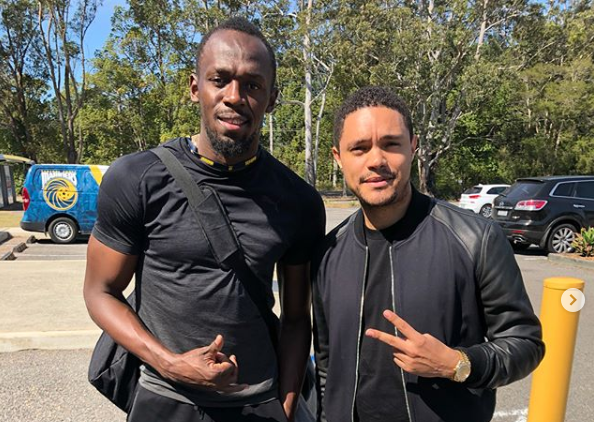 Trevor Noah and Usain Bolt