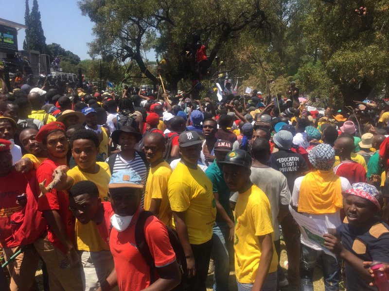 Unions Buildings student protest