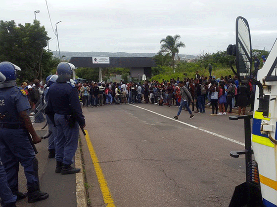 Fees protest: Unrest at UKZN Westville