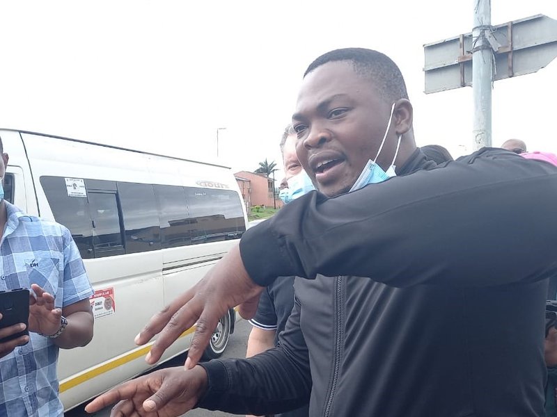Chris Biyela SAHRC given evidence during walkthrough in Phoenix