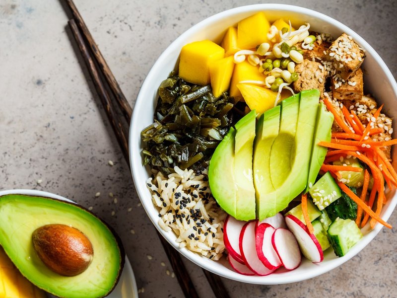 Vegan poke bowl