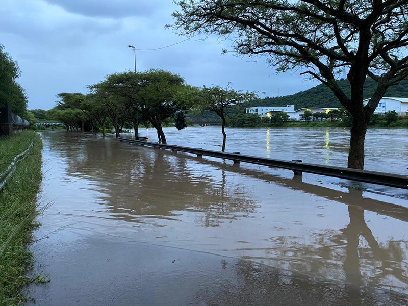 flooded road durban