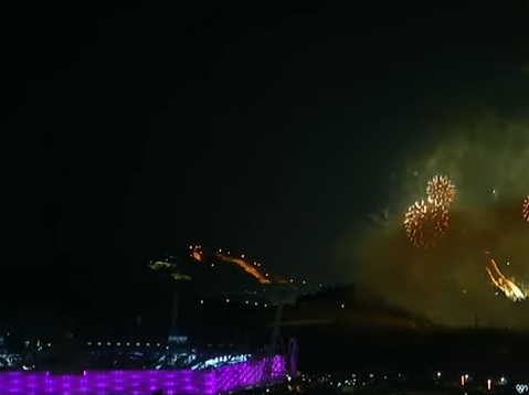 winter fireworks