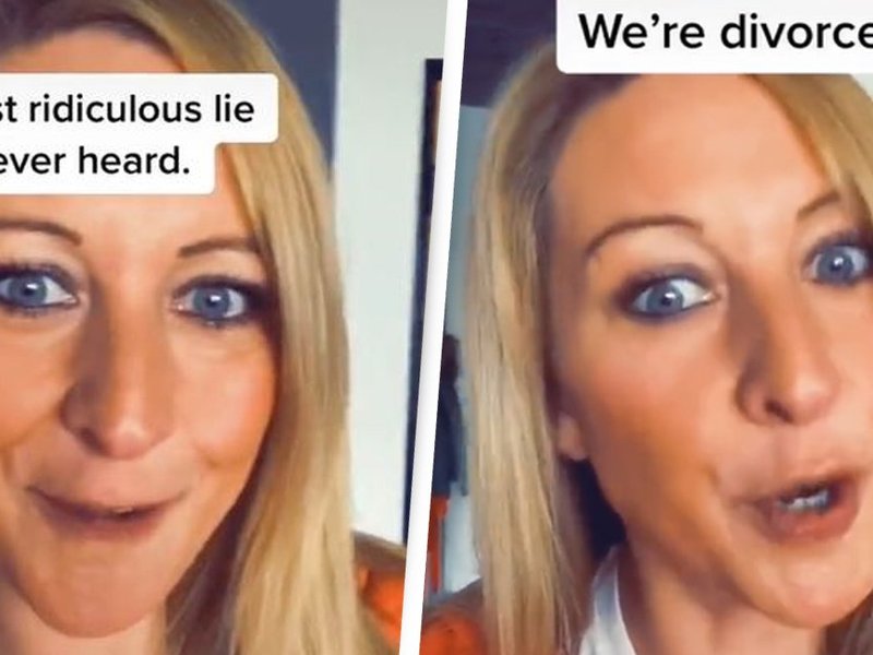 woman divorces husband