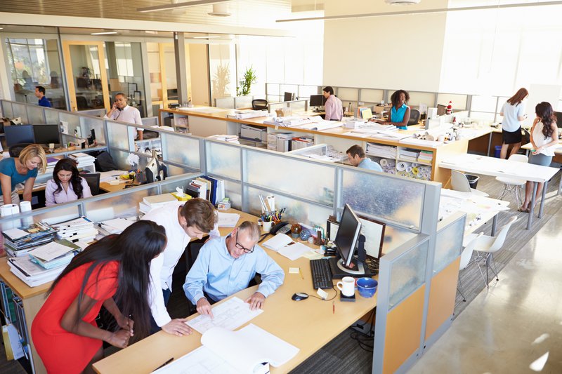 People working in an office