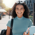 young female college student