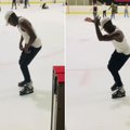 Man performing Zulu dance on ice rink