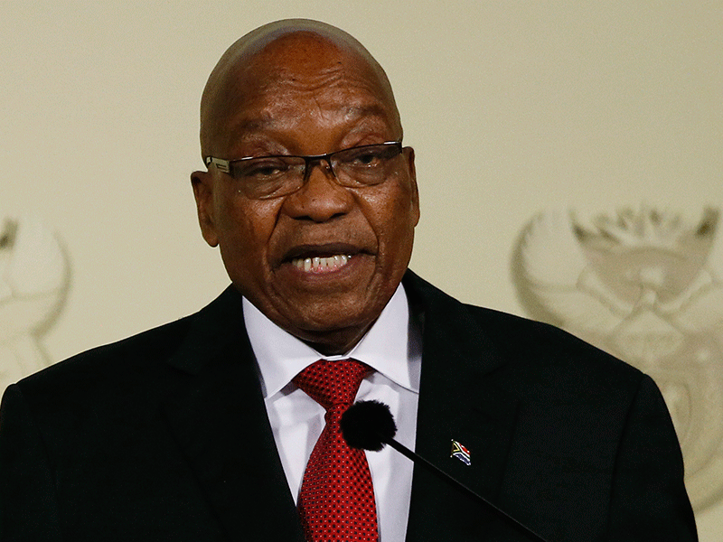 Jacob Zuma resigns as president